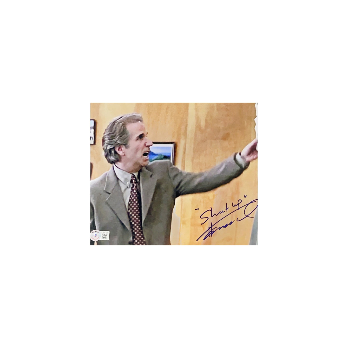 Henry Winkler Autographed Scream With Mask 8x10 "Shut Up" Inscription Beckett