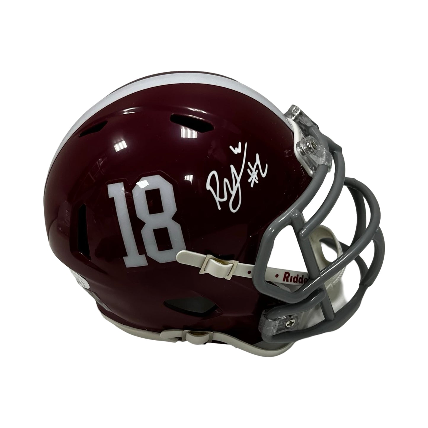 Ryan Williams Autographed Alabama Crimson Mini Helmet JSA