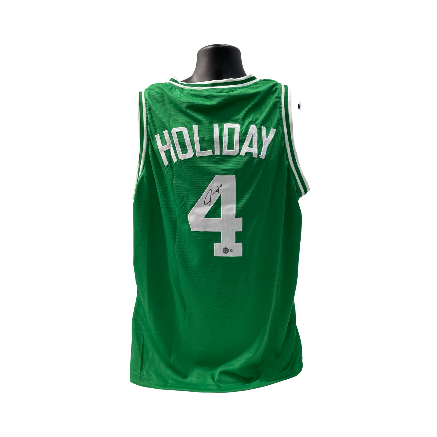 Jrue Holiday Autographed Boston Celtics Green Jersey Beckett