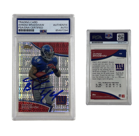 2011 Ahmad Bradshaw Autographed Topps Finest Refractor #17 Authentic Auto