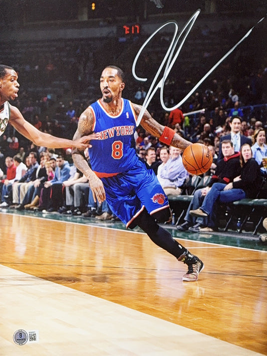 J.R. Smith Autographed New York Knicks 11x14 Beckett