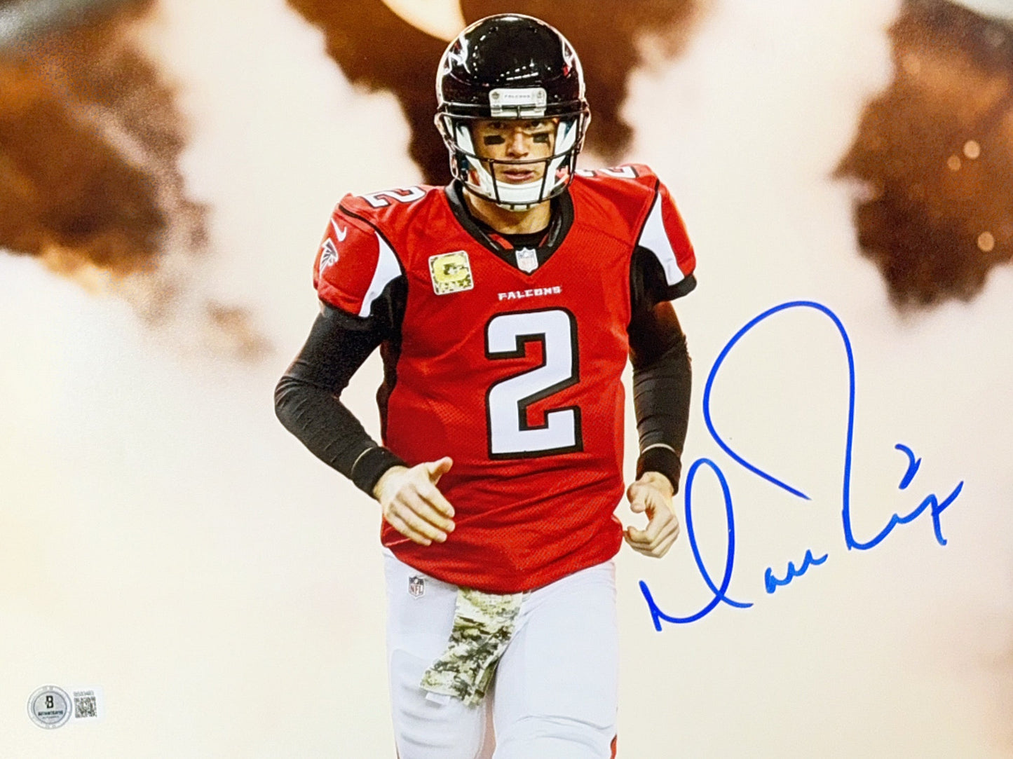 Matt Ryan Autographed Atlanta Falcons Smoke 11x14 Beckett