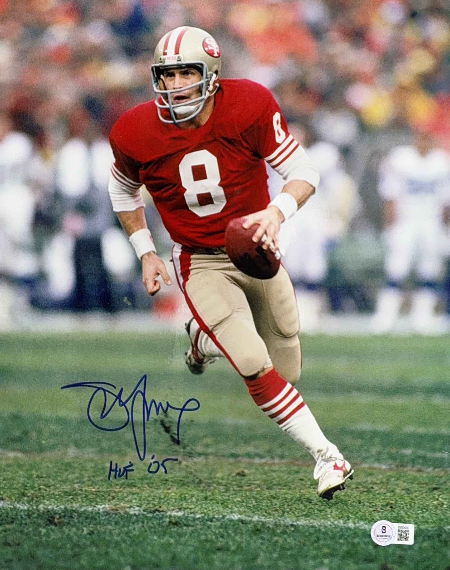 Steve Young Autographed San Francisco 49ers 11x14 Beckett