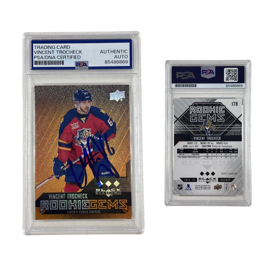 2014 Vincent Trocheck Signed Rookie Gems Black Diamond Upper Deck #178 Auth Auto