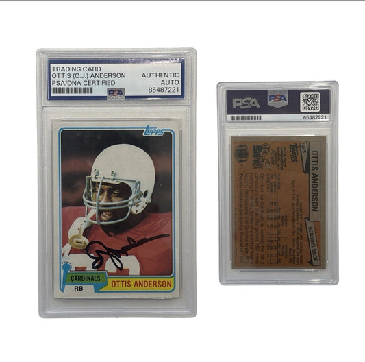 1981 Ottis Anderson Autographed Topps #365 PSA Authentic Auto