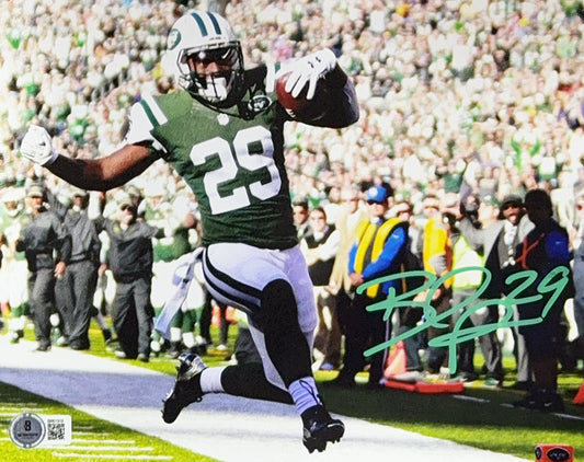 Bilal Powell Autographed New York Jets Touchdown 8x10 Beckett