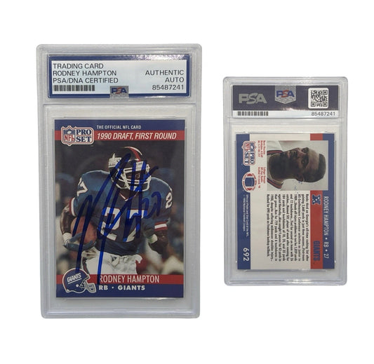 1990 Rodney Hampton Autographed NFL Pro Set #692 PSA Authentic Auto