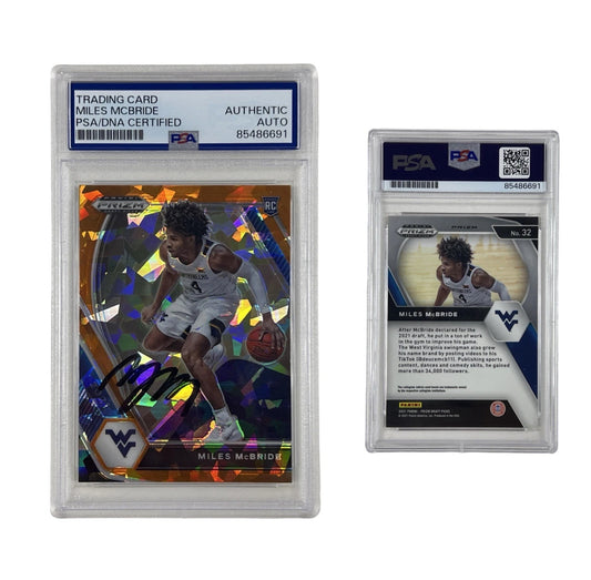 2021 Miles McBride Signed Rookie Card Panini Prizm Draft Picks #32 Auth Auto