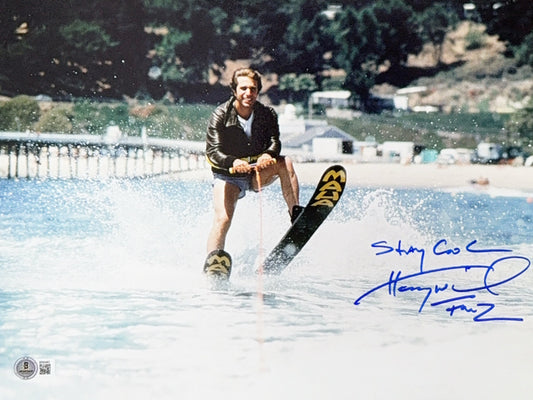 Henry Winkler Autographed Happy Days Water Skiing 11X14 Beckett
