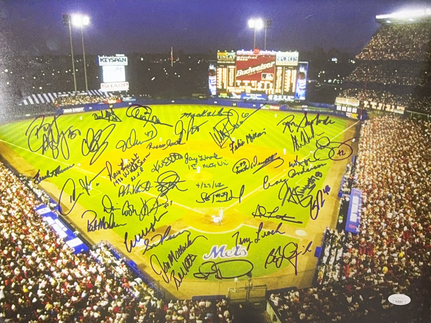 New York Mets Greats Autographed Shea Stadium Inside 16x20 JSA