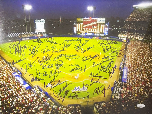 New York Mets Greats Autographed Shea Stadium Inside 16x20 JSA
