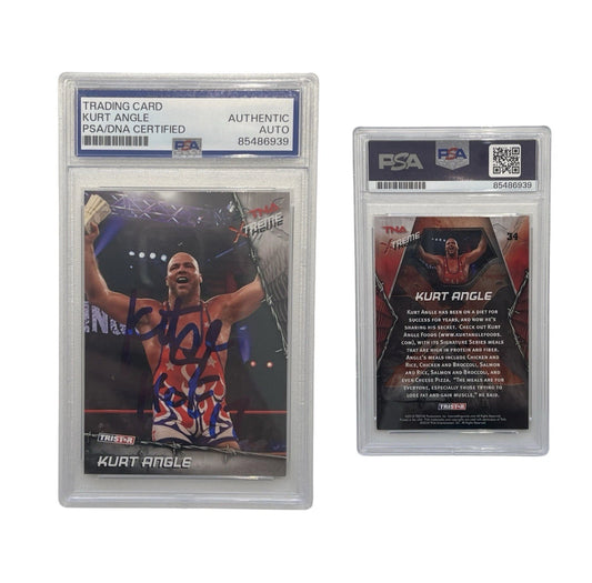 2010 Kurt Angle Autographed WWE TriStar TNA Xtreme #34 PSA Authentic Auto
