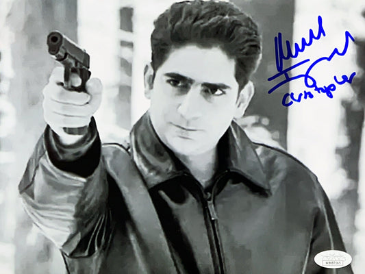 Michael Imperioli Autographed The Sopranos Pointing Gun 8x10 JSA