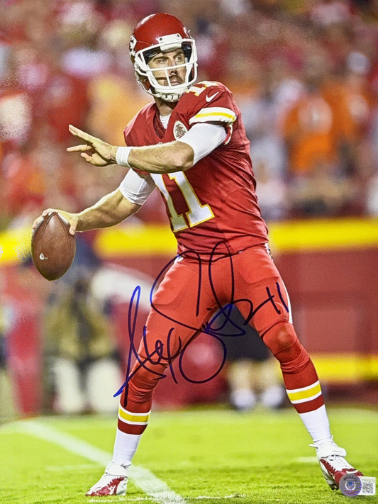 Alex Smith Autographed Kansas City Chiefs Red Jersey 11x14 Beckett