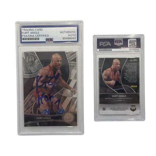 2022 Kurt Angle Autographed WWE Panini Spectra #385 Authentic Auto