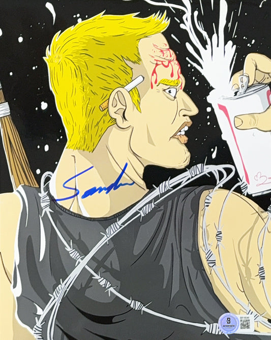 The Sandman Autographed Vertical Cartoon 8x10 Beckett