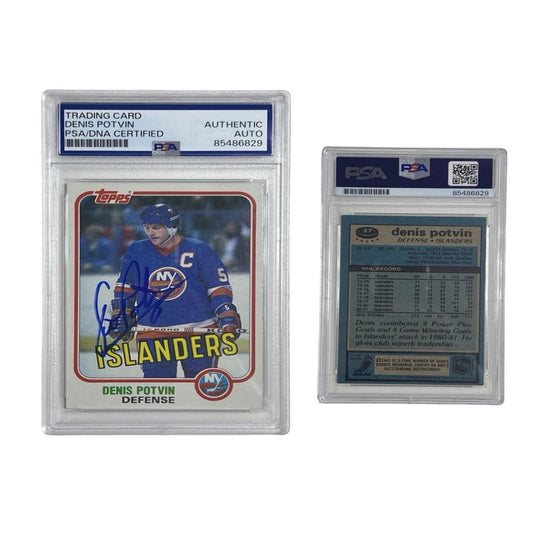 1981 Denis Potvin Autographed Topps #27 PSA Authentic Auto
