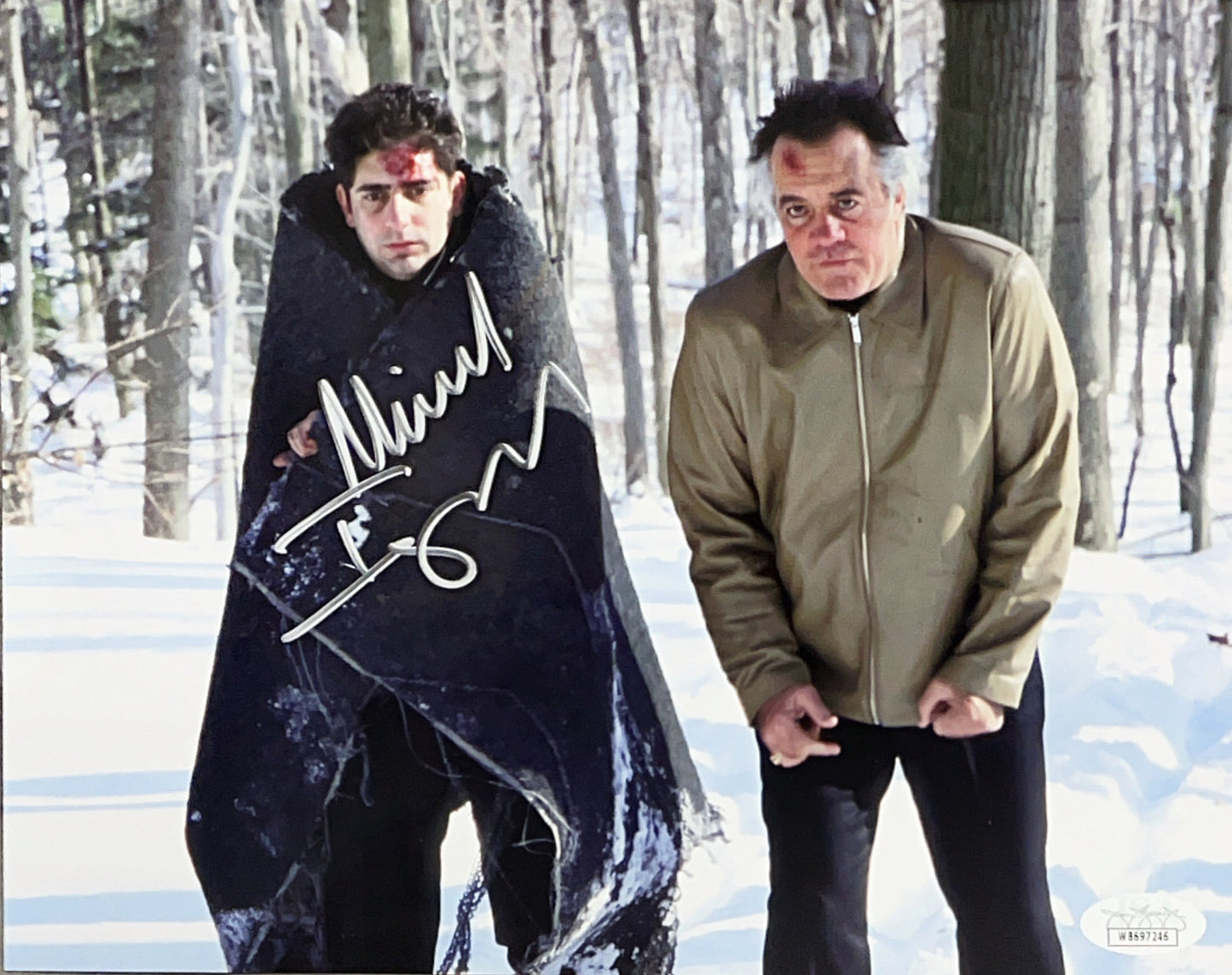 Michael Imperioli Autographed The Sopranos w/ Paulie in Snow 8x10 JSA - Unframed