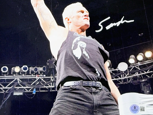 The Sandman Autographed Top Rope Pose 8x10 Beckett