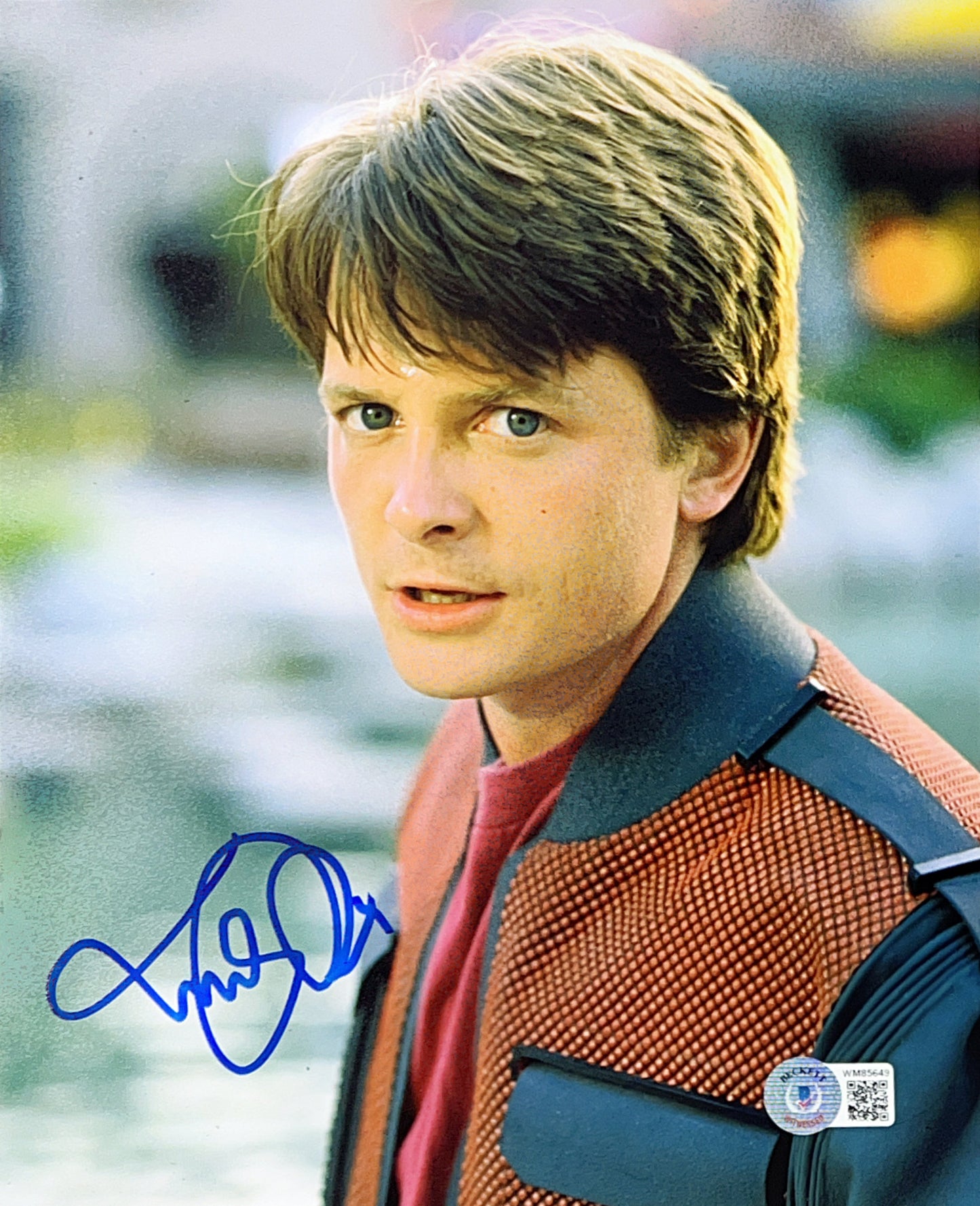 Michael J Fox Autographed Back to the Future 8x10 Beckett - Unframed