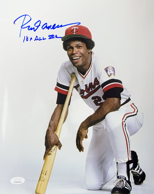 Rod Carew Autographed Minnesota Twins 18x All Star 11x14 JSA