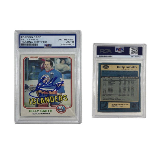 1981 Billy Smith Autographed O-Pee-Chee #207 PSA Authentic Auto