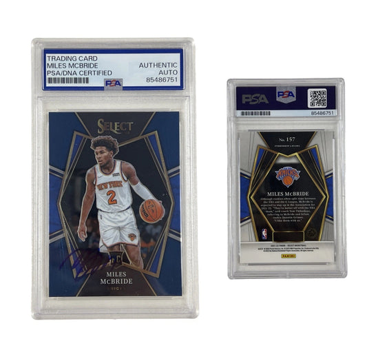 2022 Miles McBride Autographed Select Rookie Card Panini #157 Authentic Auto