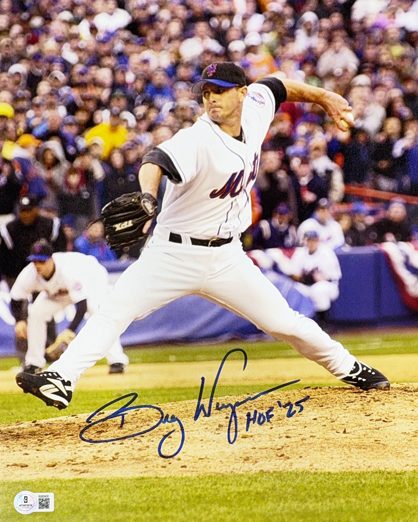 Billy Wagner Autographed New York Mets 11x14 HOF 25 Beckett