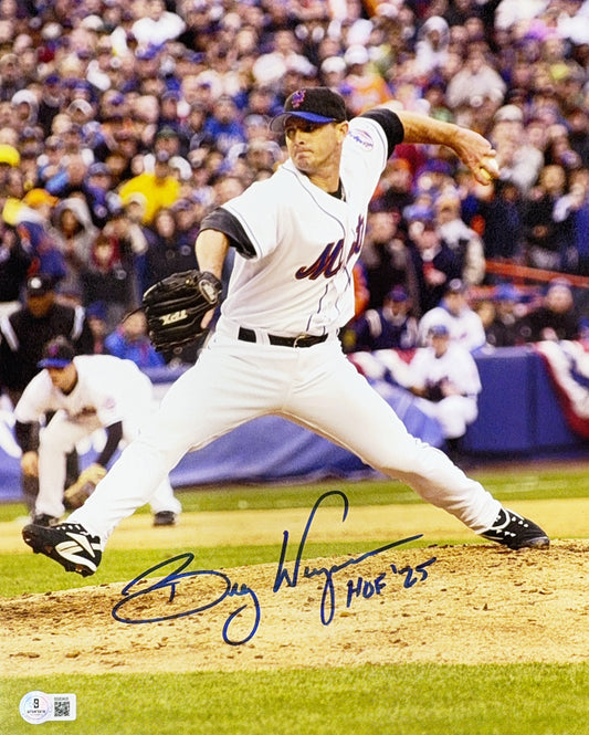 Billy Wagner Autographed New York Mets 11x14 HOF 25 Beckett