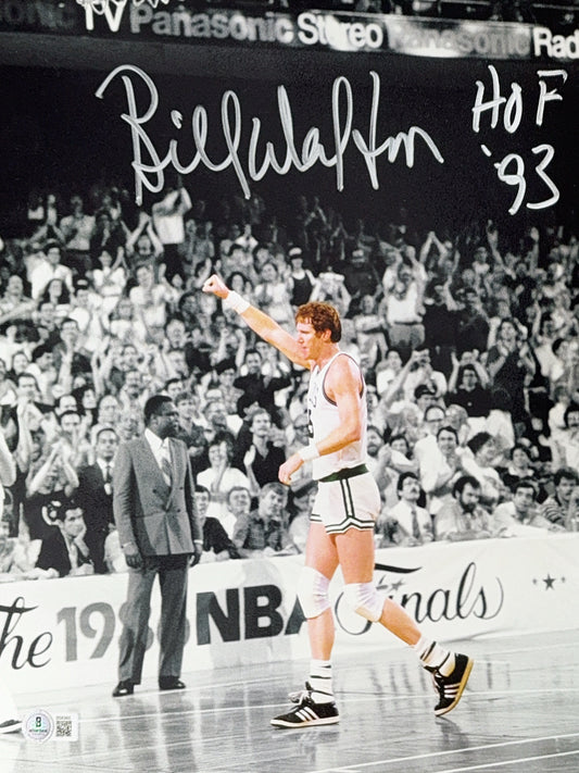 Bill Walton Autographed Boston Celtics Spotlight 11x14 "HOF 93" Beckett