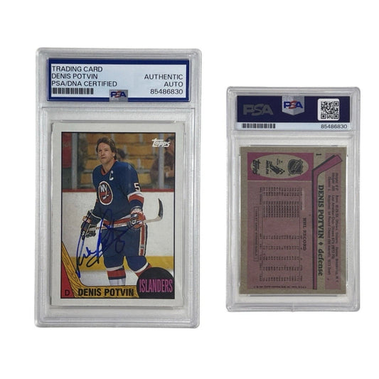 1987 Denis Potvin Autographed Topps #1 PSA Authentic Auto