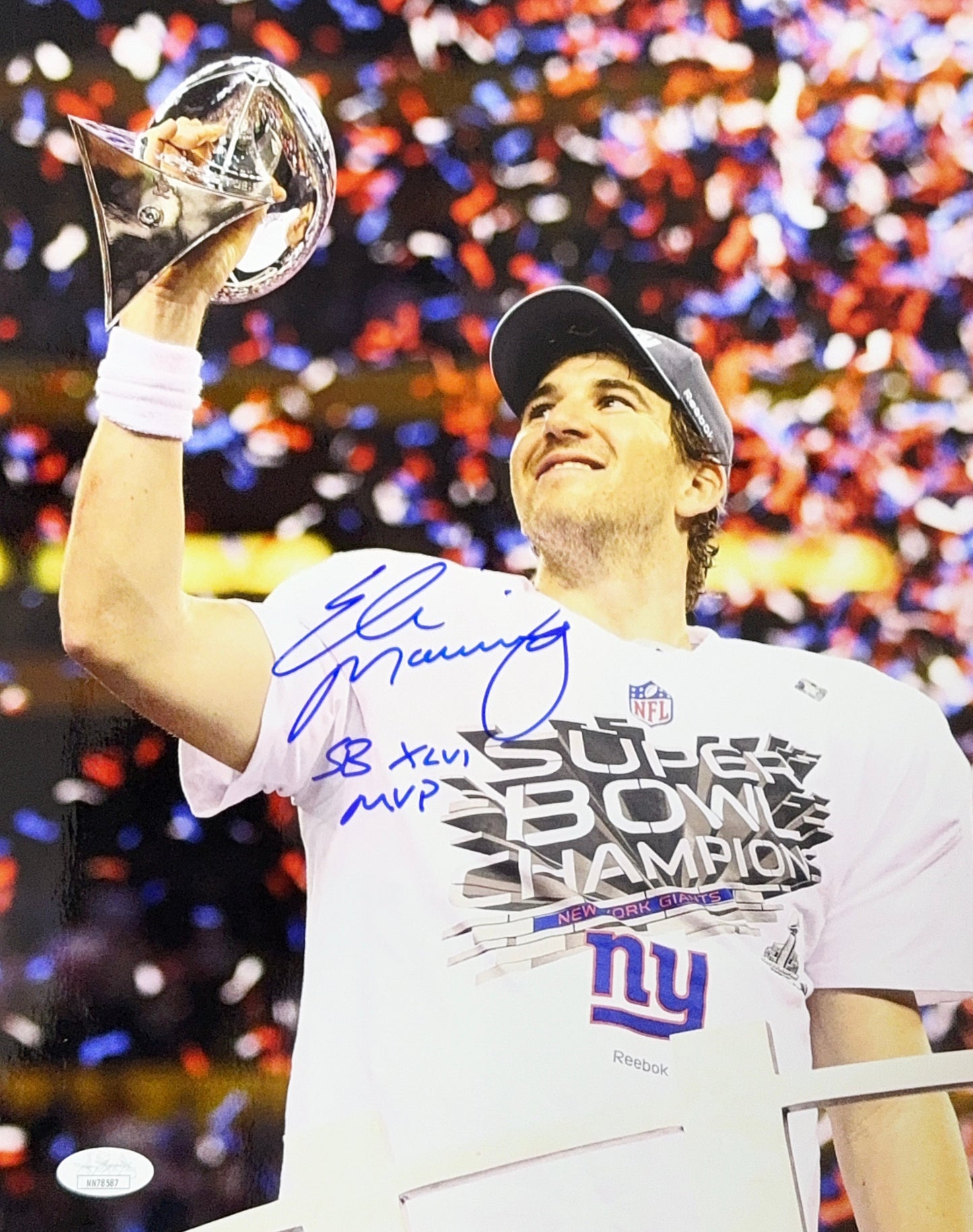 Eli Manning Autographed New York Giants Super Bowl Celebration "SB XLVI MVP" JSA