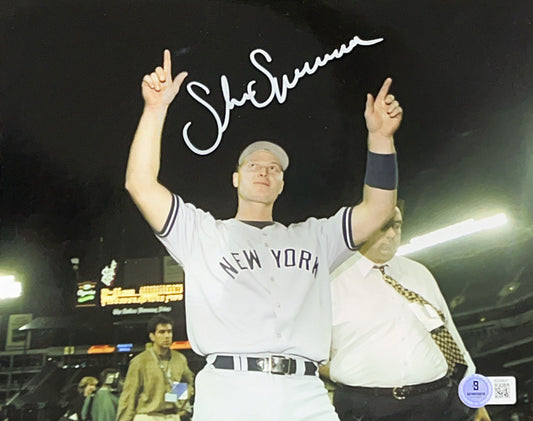 Shane Spencer Autographed New York Yankees Finger Point 8x10 Beckett