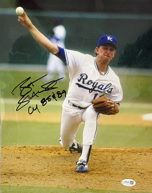 Bret Saberhagen Autographed Kansas City Royals Vertical 11x14 JSA