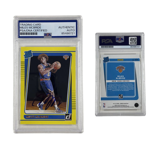 2022 Miles McBride Autographed NBA Hoops Reflective Panini #27 PSA Auth Auto