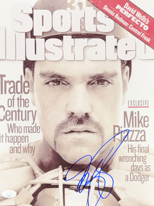 Mike Piazza Autographed New York Mets Sports Illustrated Cover 11x14 JSA