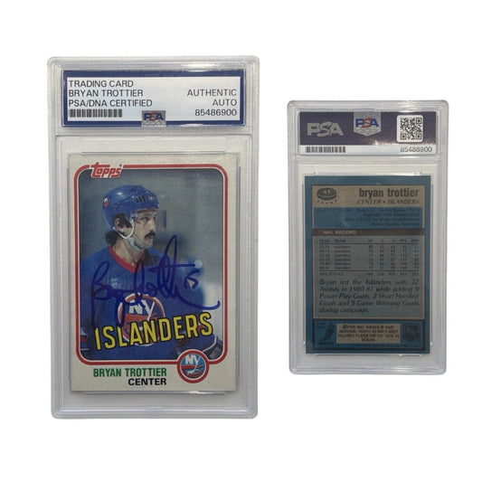 1981 Bryan Trottier Autographed Topps #41 PSA Authentic Auto