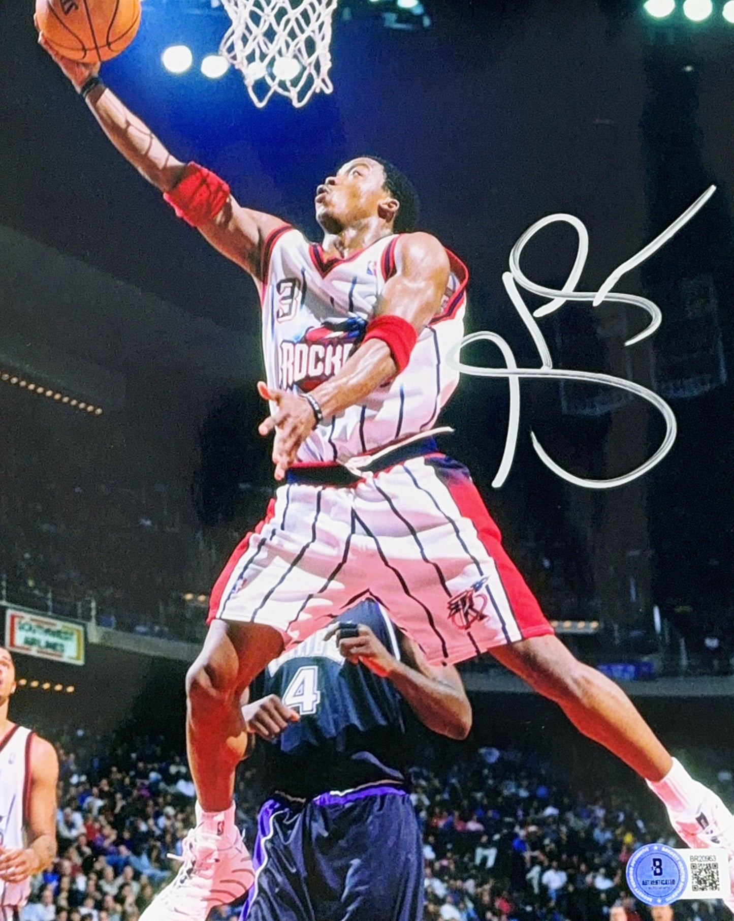 Steve Francis Houston Rockets Layup Autographed 8x10 Beckett