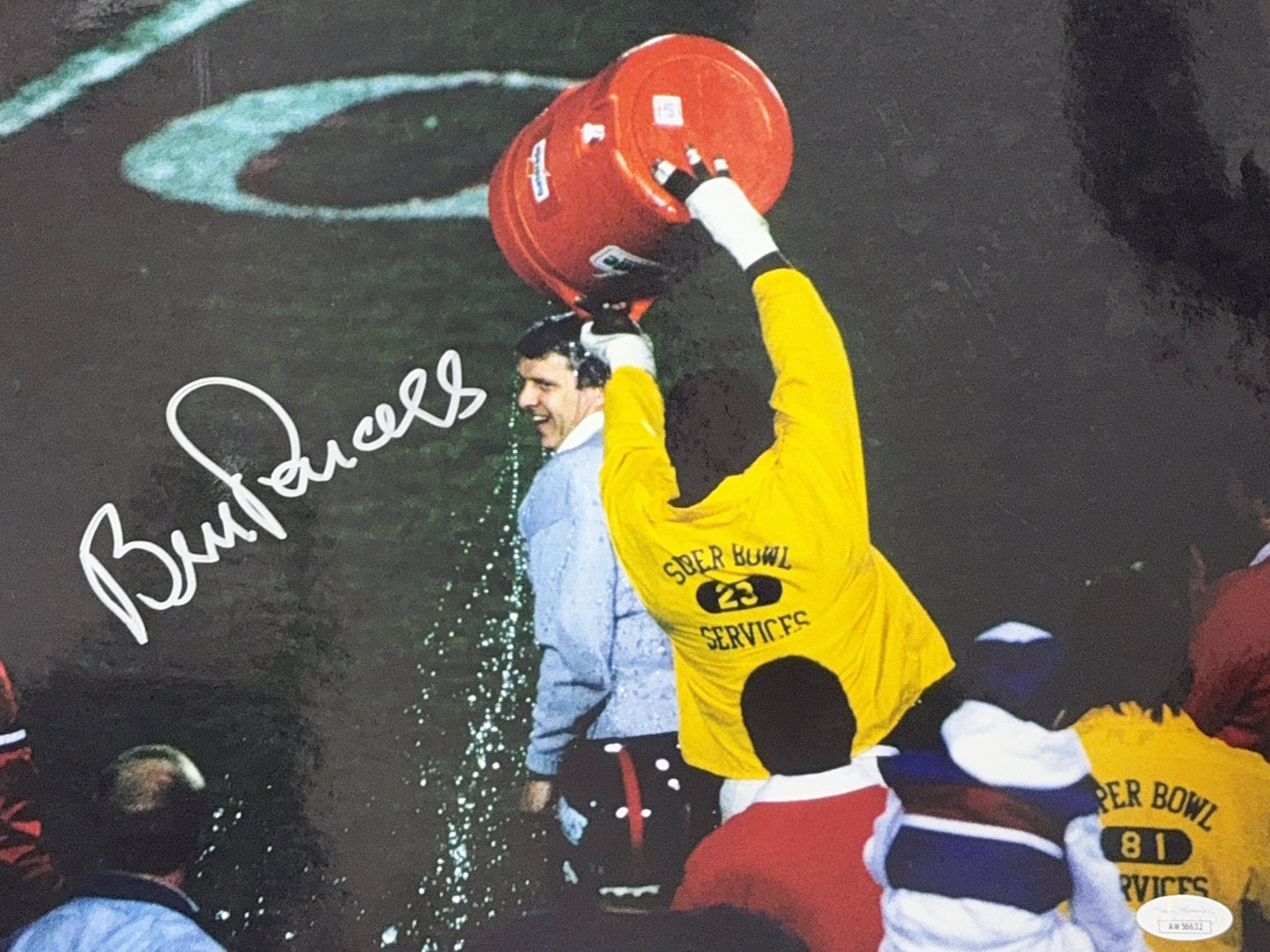 Bill Parcells Autographed New York Giants Watercooler 11x14 JSA