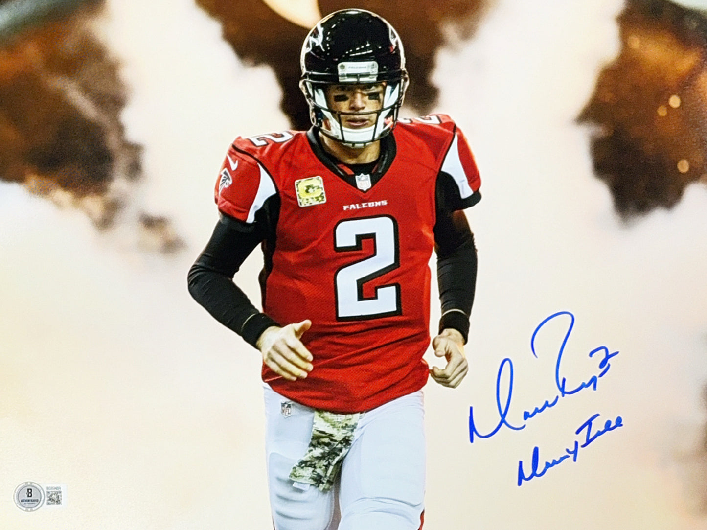 Matt Ryan Autographed Atlanta Falcons Smoke “Matty Ice” 11x14 Beckett