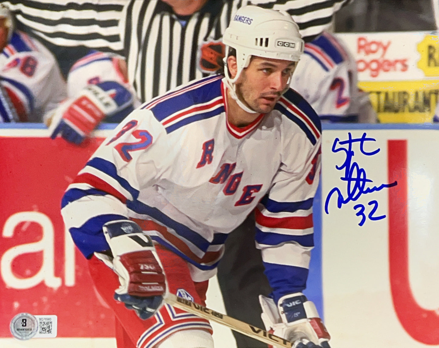 Stephane Matteau Autographed New York Rangers 8x10 Beckett