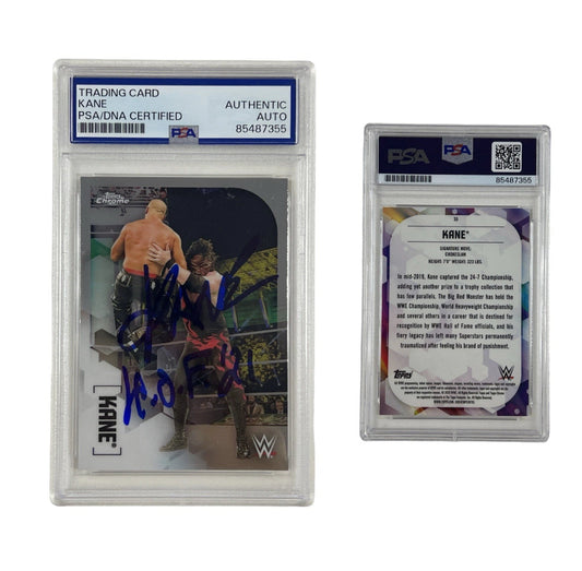 2020 Kane Autographed WWE Topps Chome #35 Authentic Auto