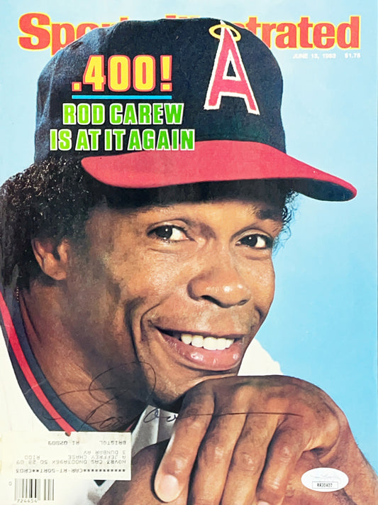 Rod Carew Autographed Sports Illustrated Magazine Cover JSA