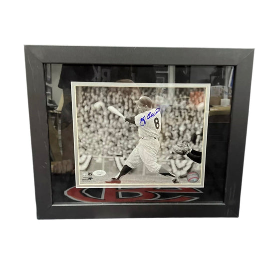 Yogi Berra Autographed New York Yankees Framed 8x10 JSA