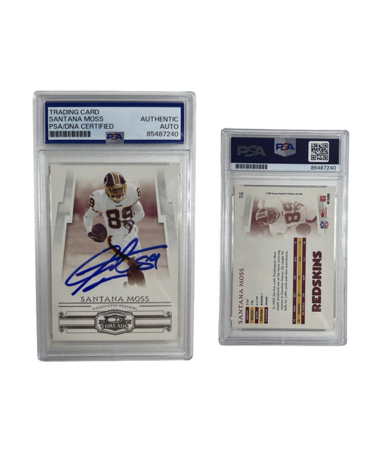 2007 Santana Moss Autographed Donruss #56 PSA Authentic Auto
