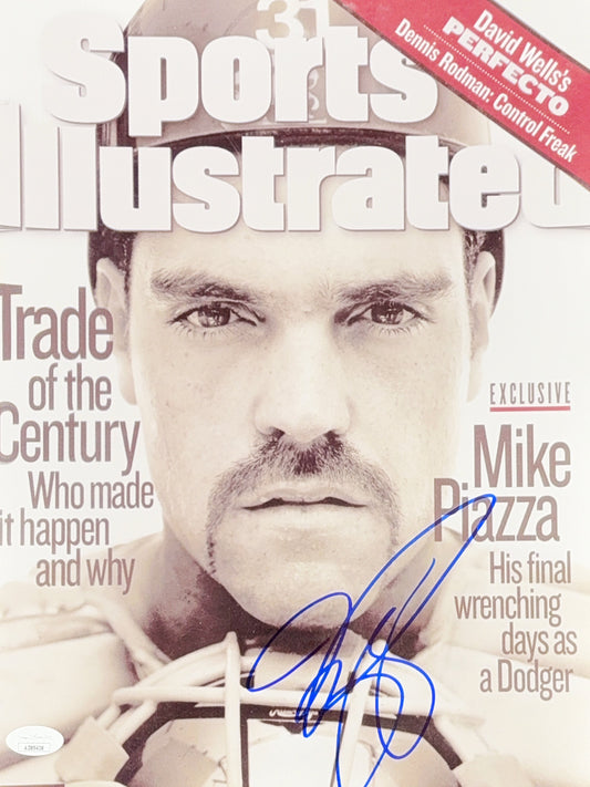 Mike Piazza Autographed New York Mets Sports Illustrated Cover 11x14 JSA