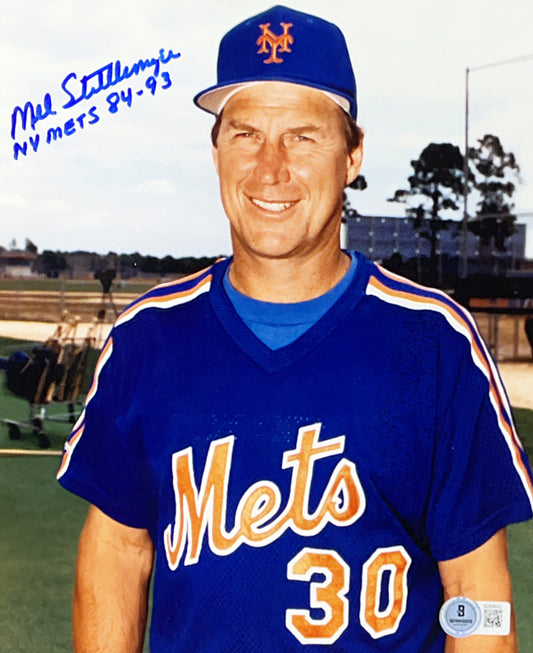 Mel Stottlemyre Autographed New York Mets Smiling 8x10 Beckett