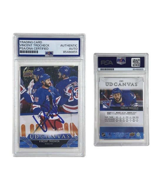 2023 Vincent Trocheck Autographed UD Canvas Upper Deck C51 Authentic Auto