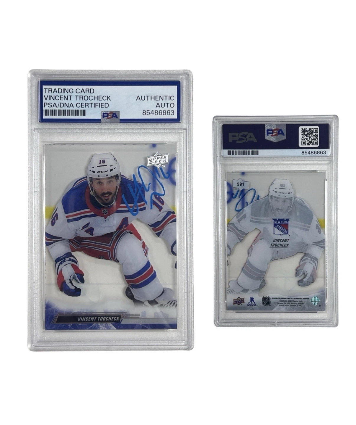 2023 Vincent Trocheck Autographed Upper Deck #591 Clear PSA Authentic Auto