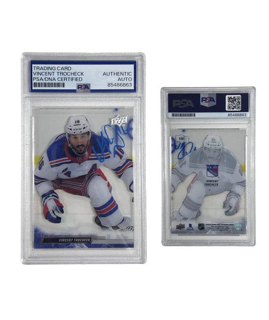 2023 Vincent Trocheck Autographed Upper Deck #591 Clear PSA Authentic Auto